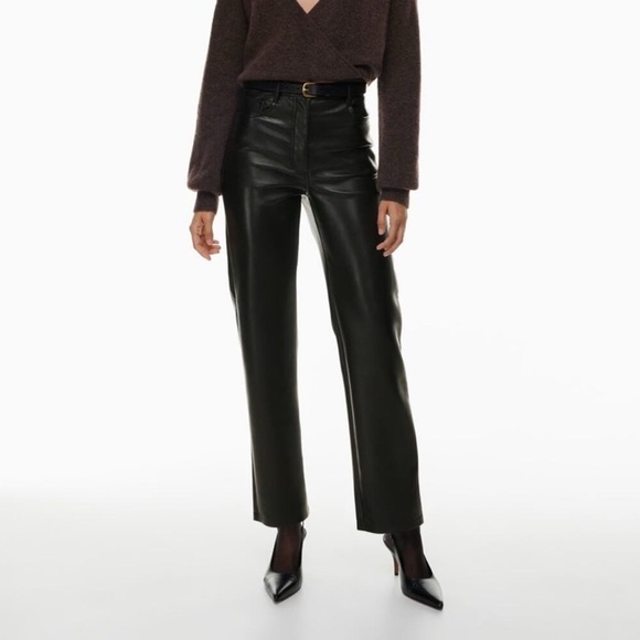 Aritzia Wilfred | Melina Vegan Leather Pants ~ US 8 - Picture 2 of 8